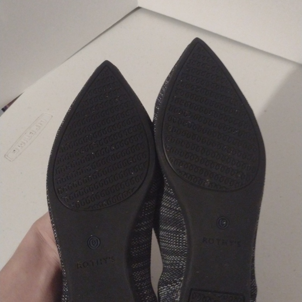 Rothy's The Point Gray Marled Comfort Textile Ballet Women’s Size 9.5 - Picture 11 of 12